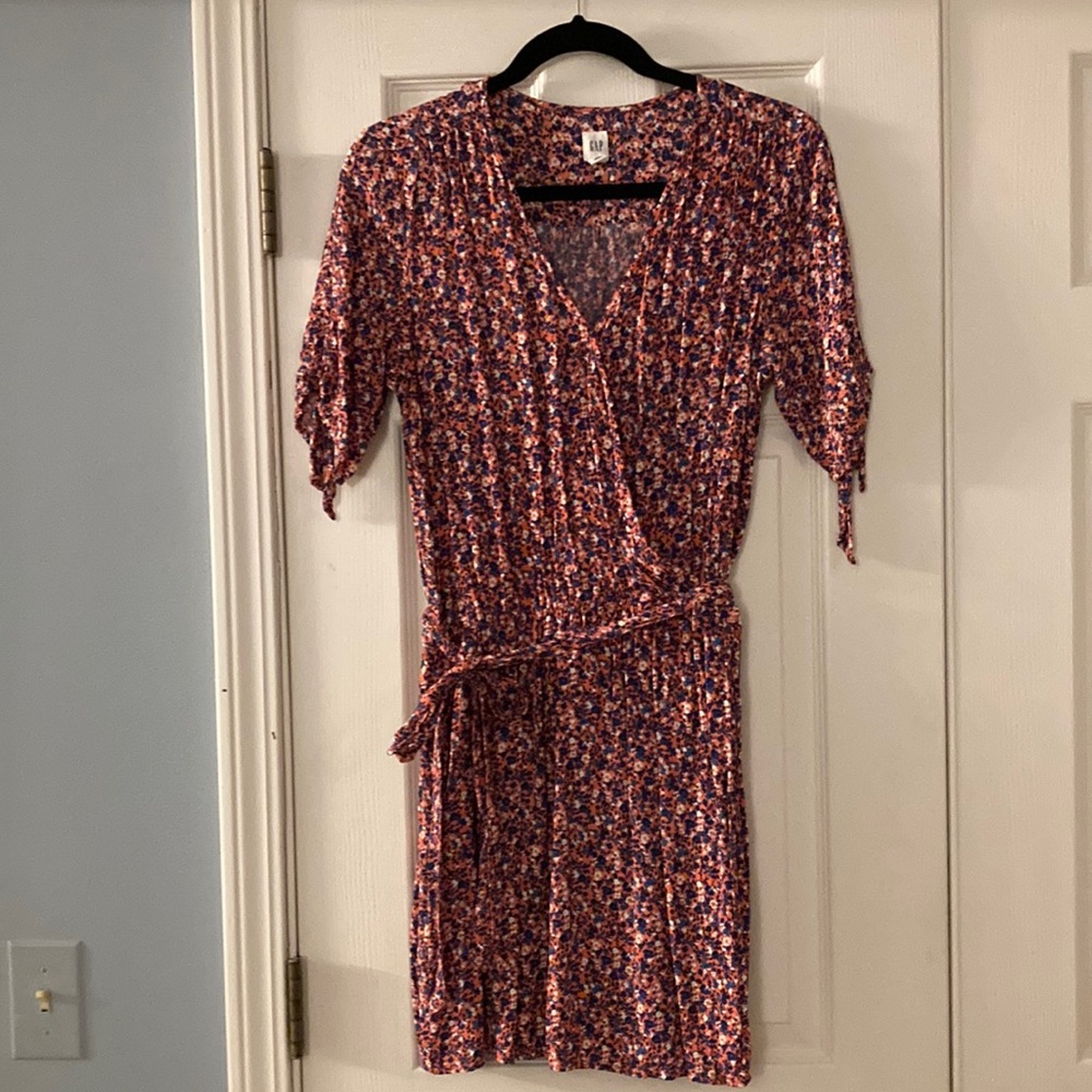 Coral floral spring dress